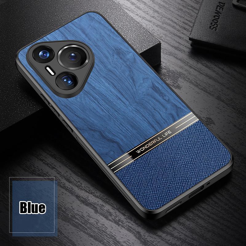 

Чехол для телефона с имитацией текстуры дерева для Huawei Pura 70 Pro Plus, защитная задняя крышка объектива камеры для HUAWEI Pura 70 Ultra P60 P50 P40 Pro Plus Fundas P30 синий
