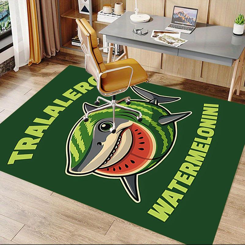 1pc Watermelonini Tralalero Carpet, Office Rug Outdoor Mat Home Decor Area Carpet Festival