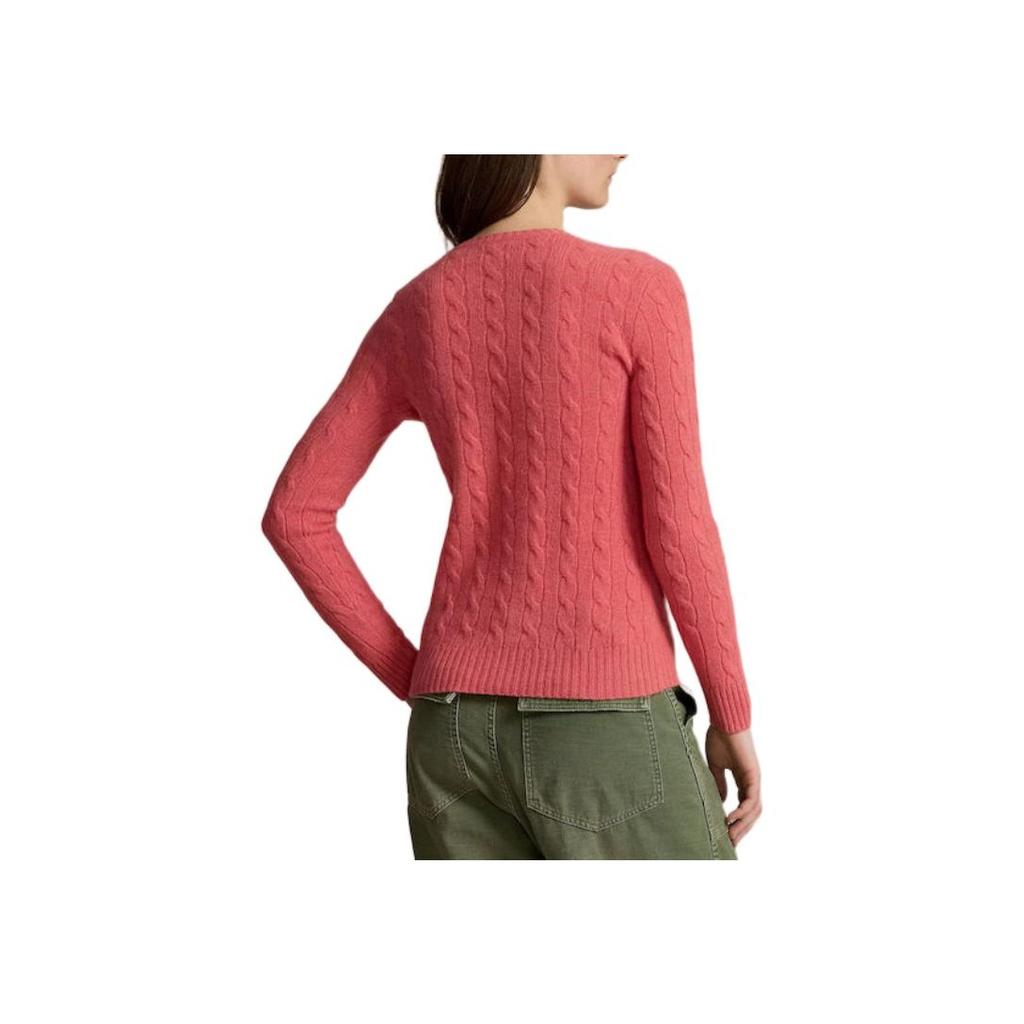 Polo Ralph Lauren Unifarben mit Logo-Stickerei V-Ausschnitt Pullover Langarm Pullover Damen Pullover 211910422-021