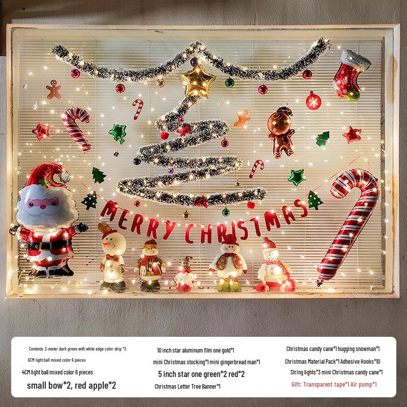 Snow-Dusted Christmas Rattan Wreath for Doorway & Window Decoration