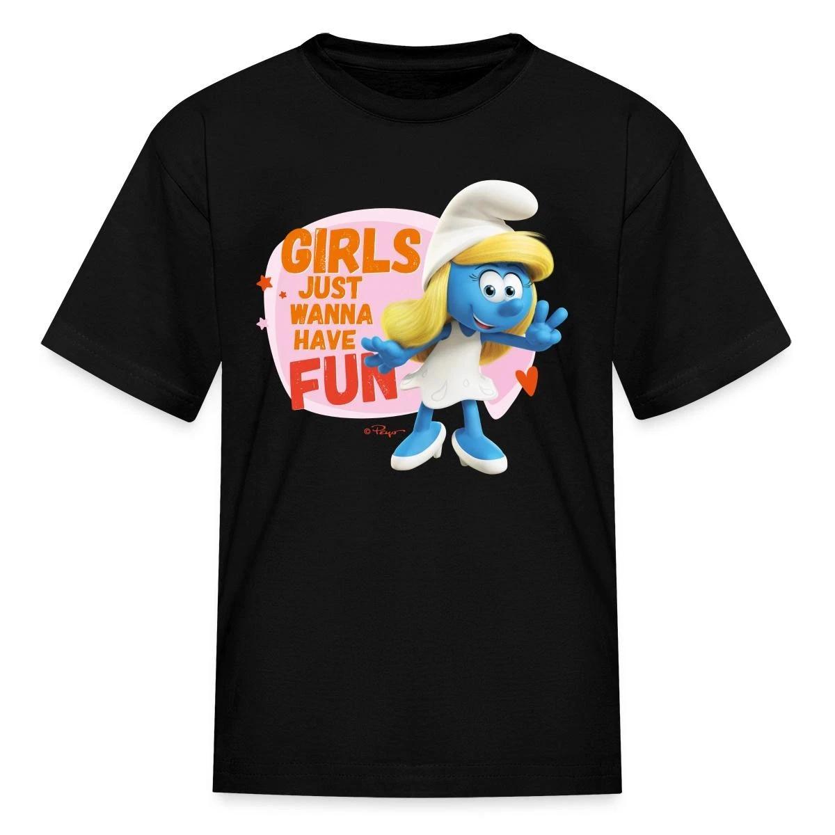 The Smurfs Smurfette Girls Just Wanna Have Fun Kid s T-Shirt XS