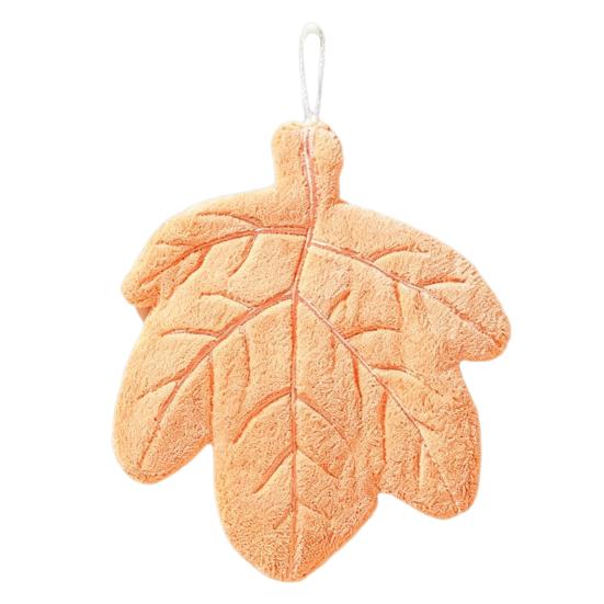 Asciugamano per le Mani a Forma di Foglia Asciugamano da Appendere Double-Sided Senza Pelucchi Assorbente Asciugamano Foglia