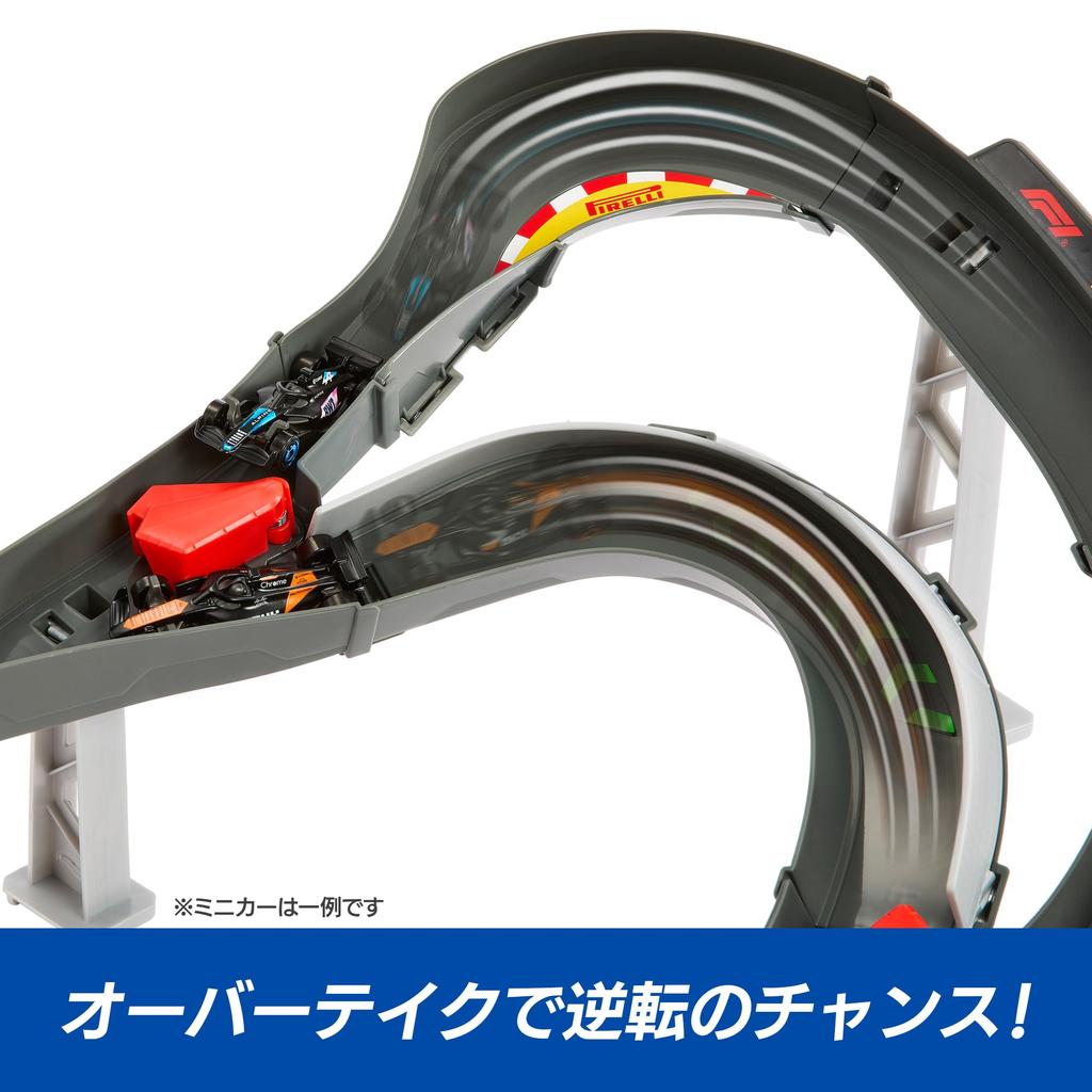 Hot Wheels Formula Sprint Race Circuit Playset with 3 Miniature Cars JNN32 1® (Ages 4+) - Multi-color