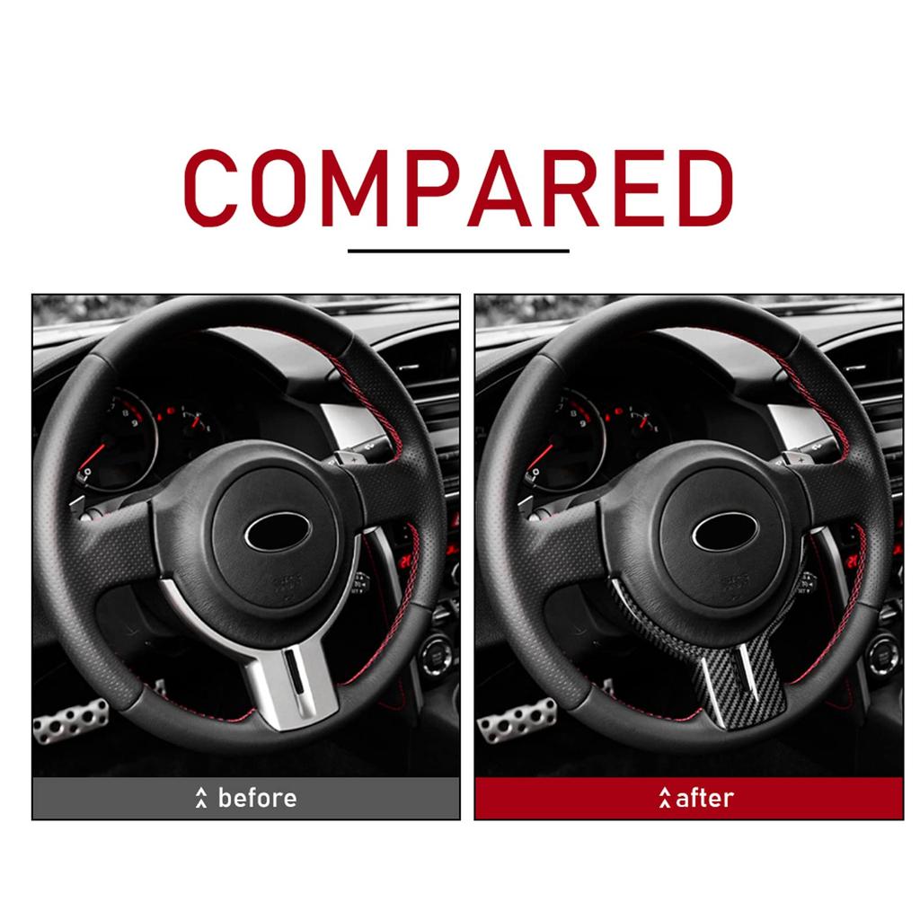 AIRSPEED Carbon Fiber Steering Wheel Button Stickers for Subaru BRZ ZC6 and Toyota 86 ZN6 Interior Black (2009-2011), Panel,