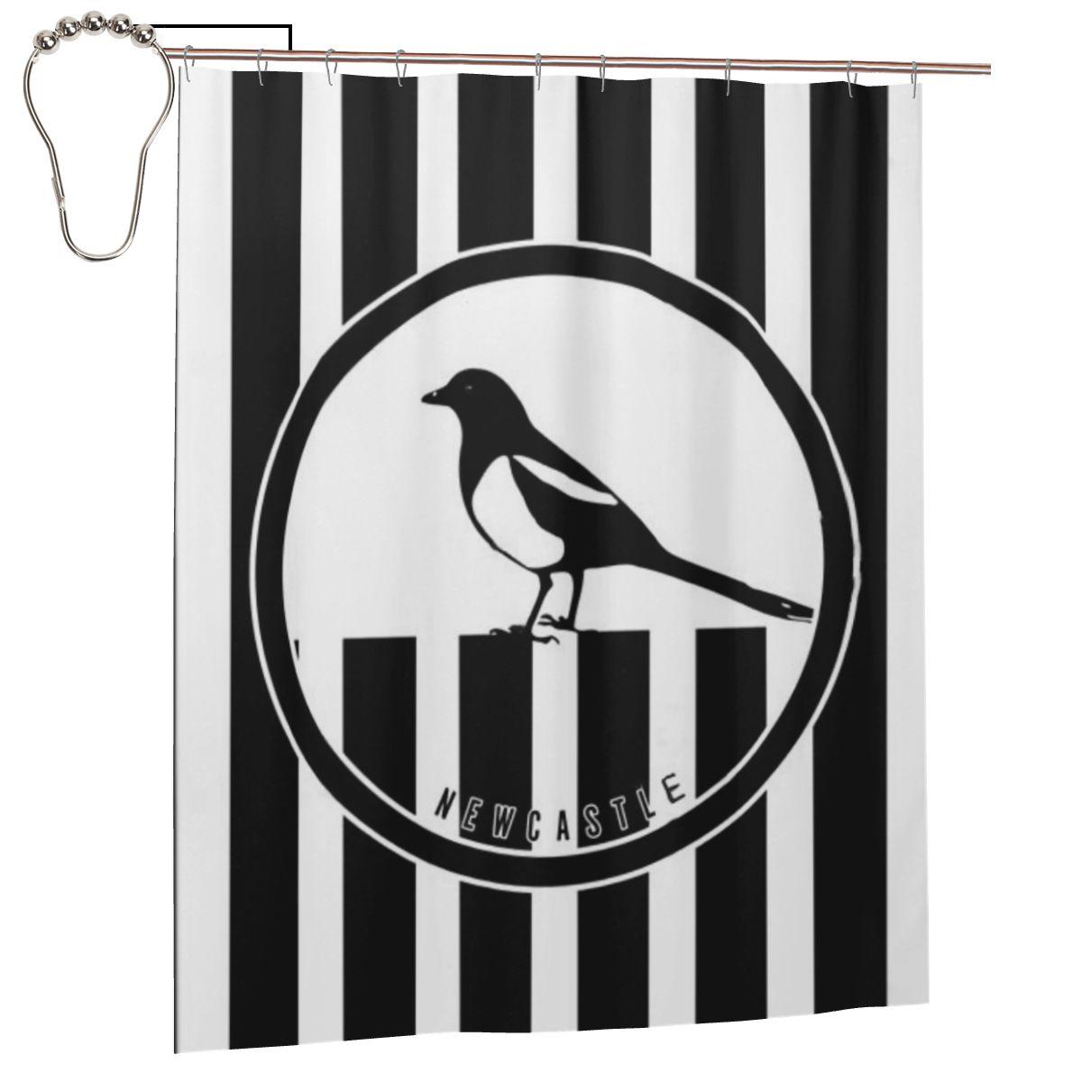 

Newcastle - Magpies Shower Curtain Bathroom Polyester Waterproof Bath Curtains With Hooks W60H190(CM)-1 Pcs