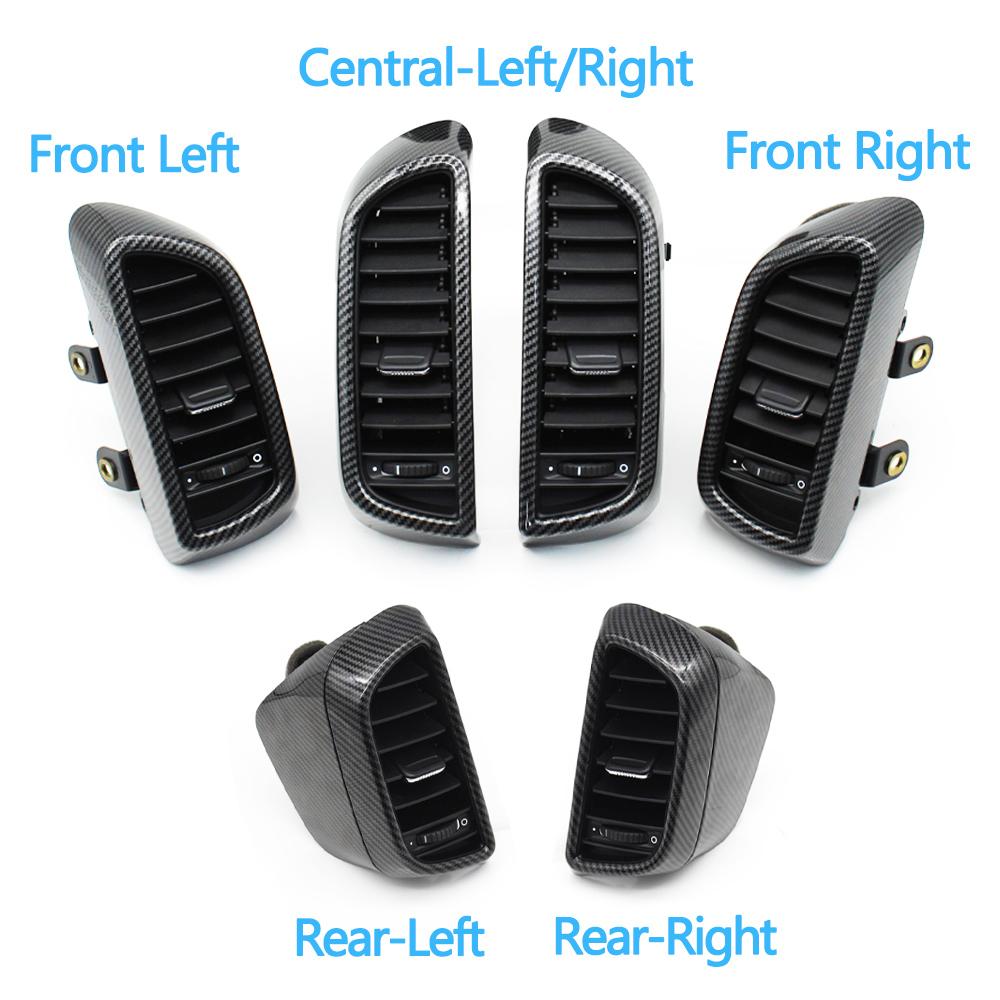 Carbon Fiber Car Predné vľavo vpravo vzadu Kompletná zostava klimatizácie AC ventilačná mriežka pre Porsche Cayenne 958