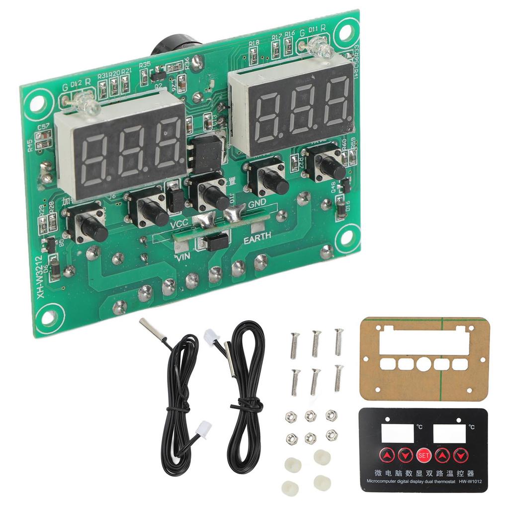 220V Temperature Controller Digital Display Dual Relay Thermostat Regulator Module HWW1012