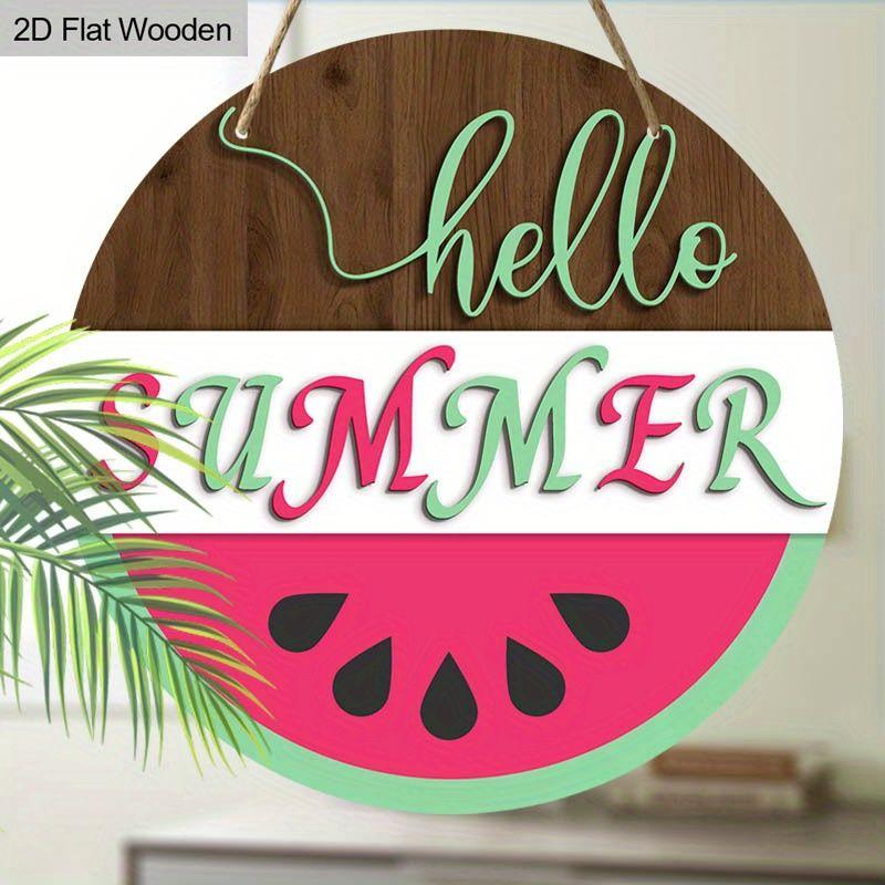 2D Flat Hanging Decorative Signs,interior Wall or Door Decoration,garden Decoration,the Pattern Is Watermelon,a Housewarming Gift for Friends