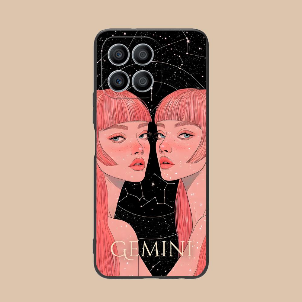 Zodiac Sign Gemini Mobile Phone Case for Honor 90 80 70 60 50 30 20 10 9 8 7 Pro S SE Lite 5G Colorful Printing Cover Luxury