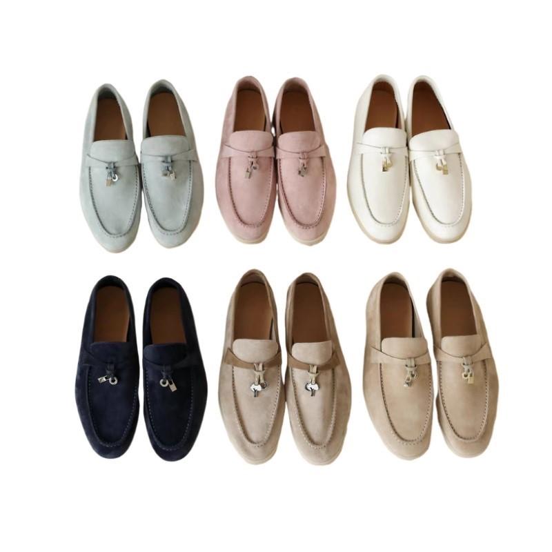 High-Grade Sheepskin Wear-Resistant Casual Loafer Shoes Couple's Loafers Customizable Colors Available A040224