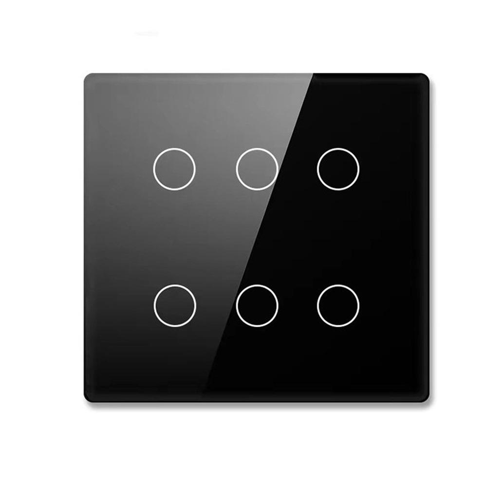 Panel de interruptor táctil Bluetooth Wifi RF433 estándar europeo para control temporizado, no requiere cable neutro.