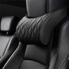 Cuscino per Collo Auto Pelle PU Supporto Lombare per Sedile Schienale Poggiatesta Memory Gadget Auto Accessori Interni