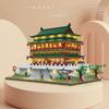 China Famous Historical Architecture Mini Block Xi'An Drum Tower Building Brick Construction Model Toy With Light For Gifts