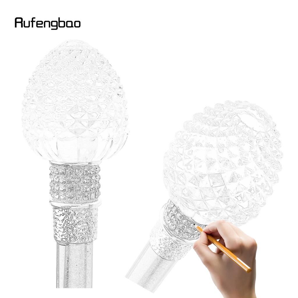 Transparent Ball Glass Golden Green Alloy Fairy Wands for Girls Princess Walking Stick Wand Cosplay Wedding Birthday Party 92cm