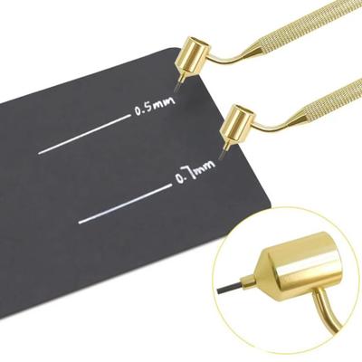 Fine Line Paint Pen Fluid Ink Applicator Pen Metal Slanting Tip
