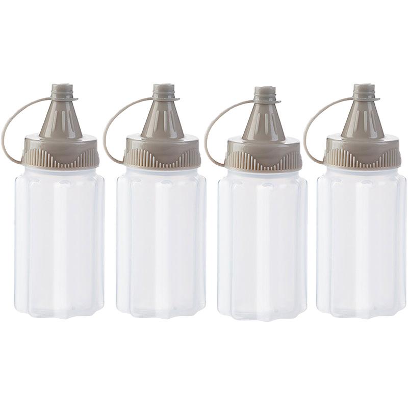 4Pcs Mini Plastic Sauce Vinegar Squeeze Bottle Seasoning Salad Dressing Containers Outdoor Portable Barbecue Spice Kitchen Tool