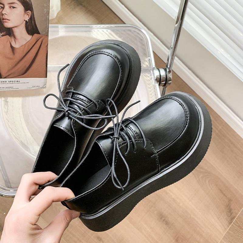 2025 New Spring Casual Women Shoes Loafers Lace Up Leather Flats Slip-On Women Shoes Mujer Zapatos Chaussure Femme