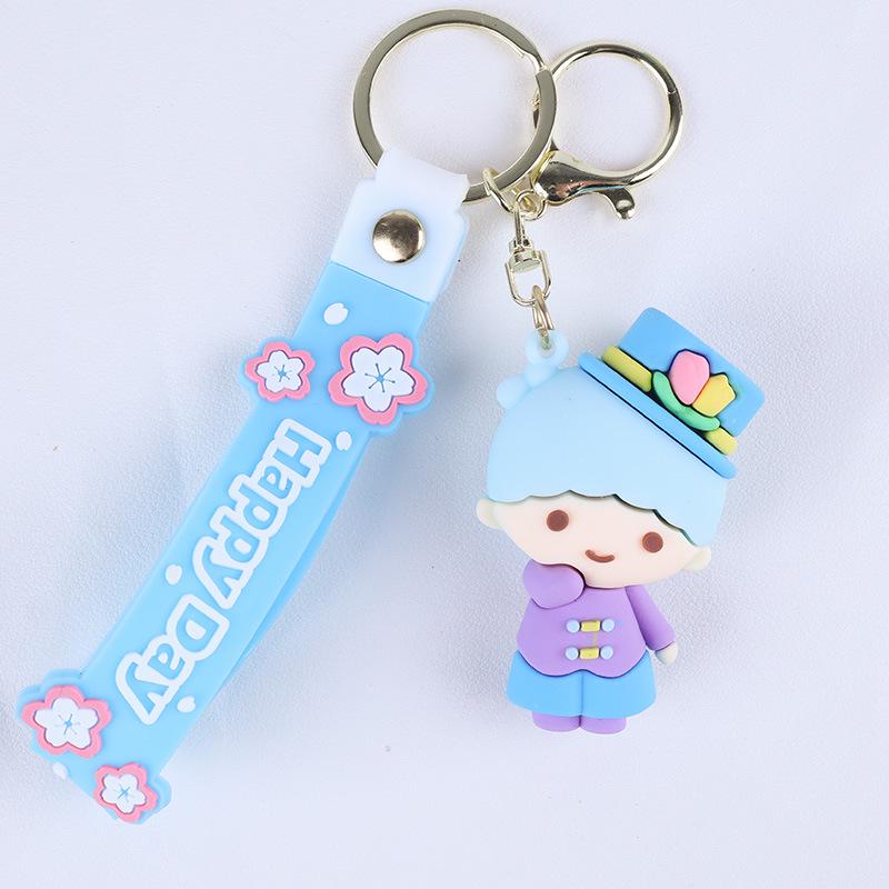 Sanrio Cartoon Couple Keychain Pendant Figurines Gift Set