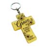 Acrylic Keychain Inspirational Scripture Ten-Shaped Pendant Keyring Religious Christian Faith Gift for Men Women