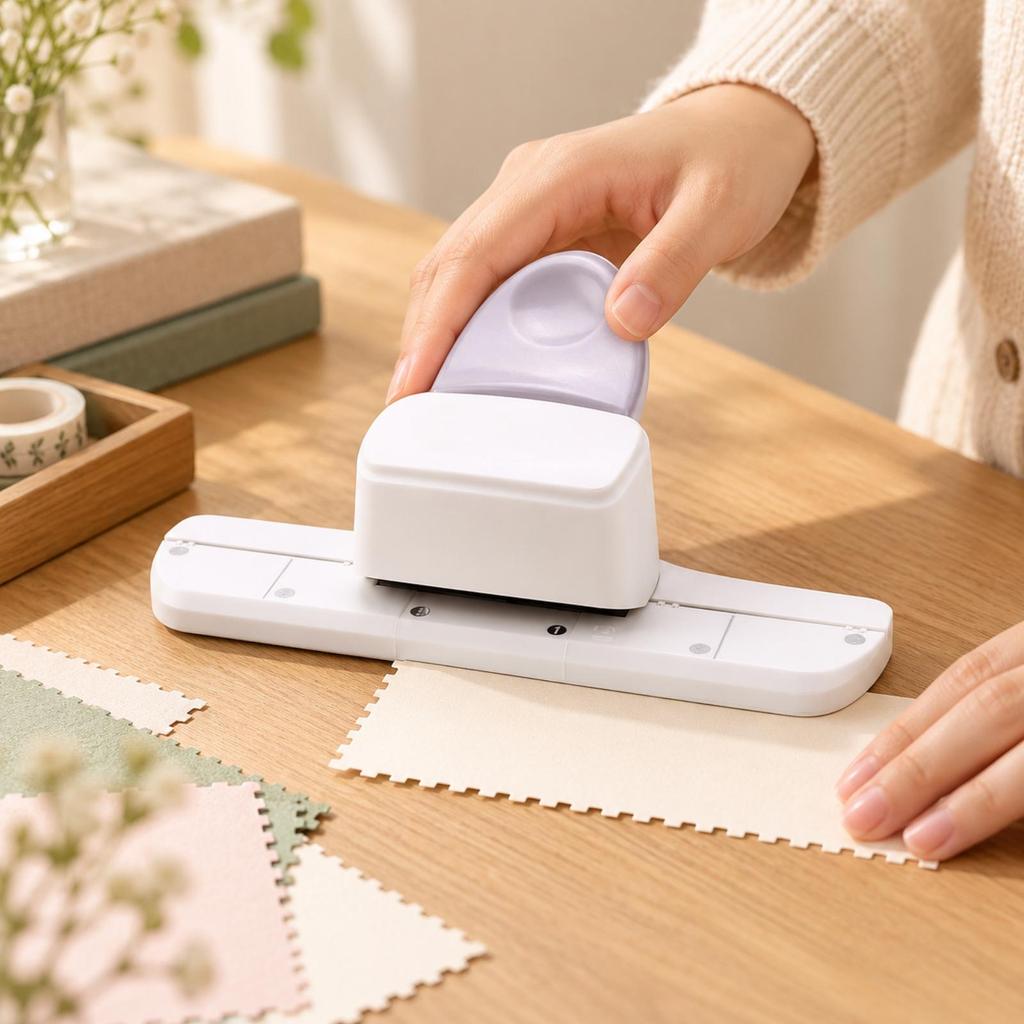 Desktop Paper Border Punch Easy to Use Postage-Stamp Versatile for