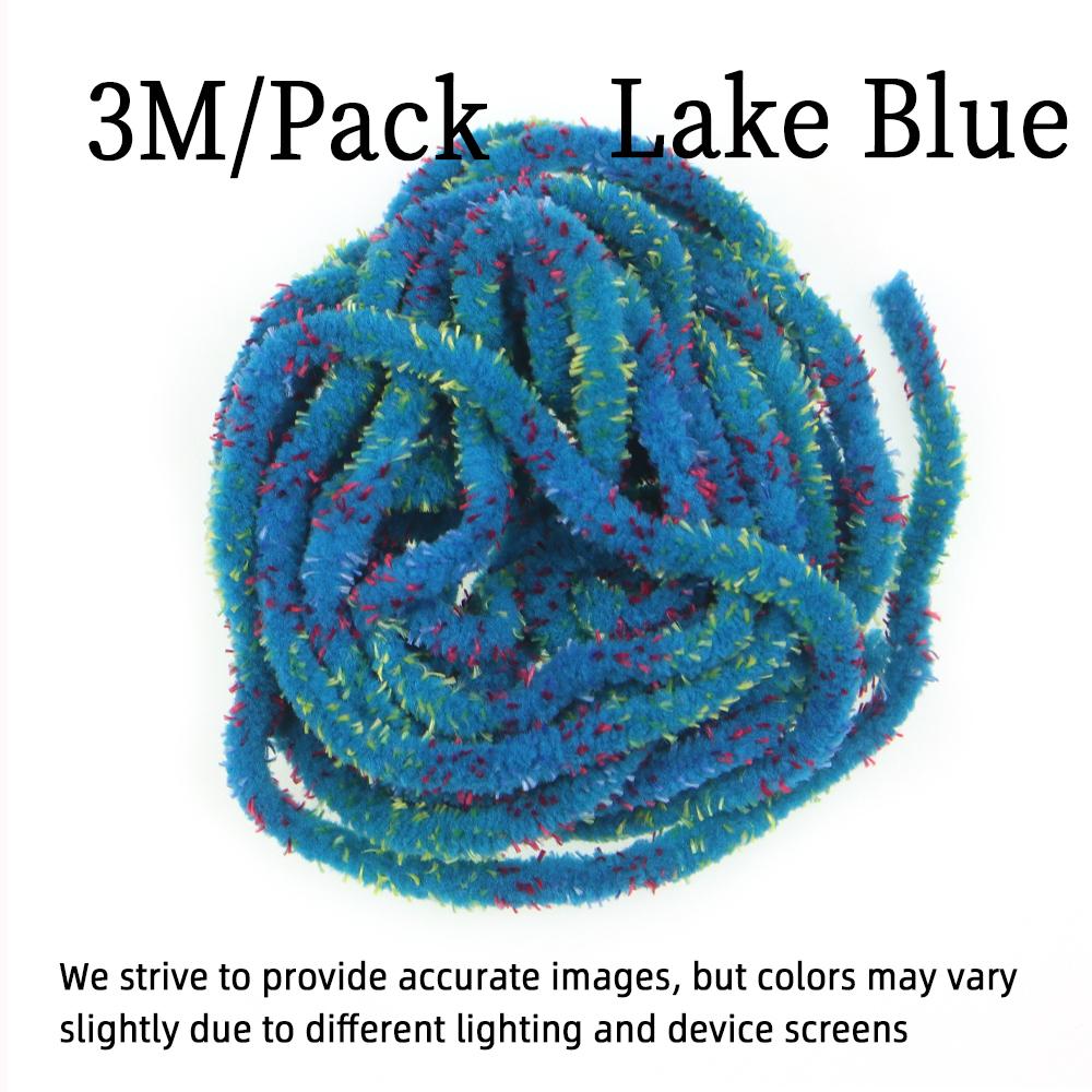 6~7mm 3M/Pack Fly Tying Material Mottled Mop Chenille for Stone Flies Emerging Caddis Nymphs Larvae Woolly Bugger
