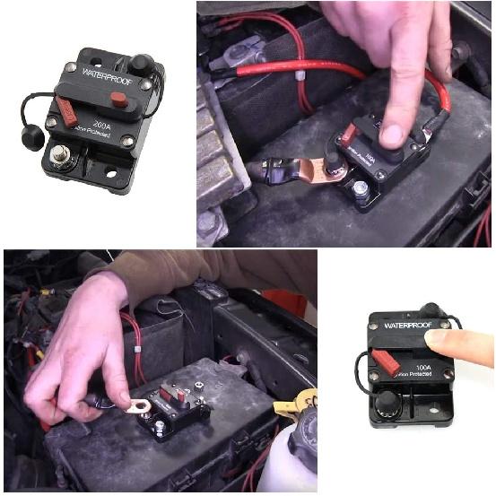 DaierTek 30A-300A Circuit Breaker 12V Trolling with Reset Boat Power Protect for Audio Fuse Car 48VDC Waterproof Fuse Holders1