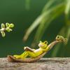 Adorable Animal Frog Figurine Micro Landscape Pot Potted Plant Balcony Decoration Craft