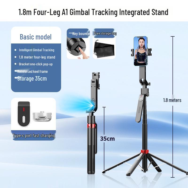 

360° Автоматично Обертовий Підвіс для Відстеження Обличчя та Палиця для Селфі з Прямою Трансляцією, Ручний Штатив з Захистом від Тремтіння