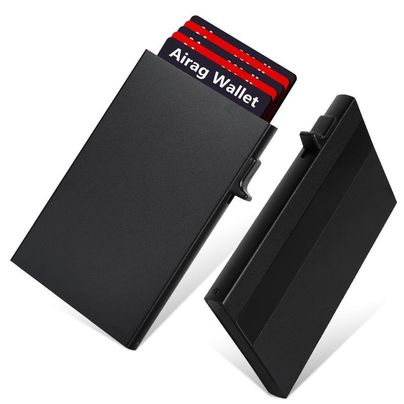 Ultra-Thin Aluminum Anti-RFID Automatic Pop-Up Credit Card Holder