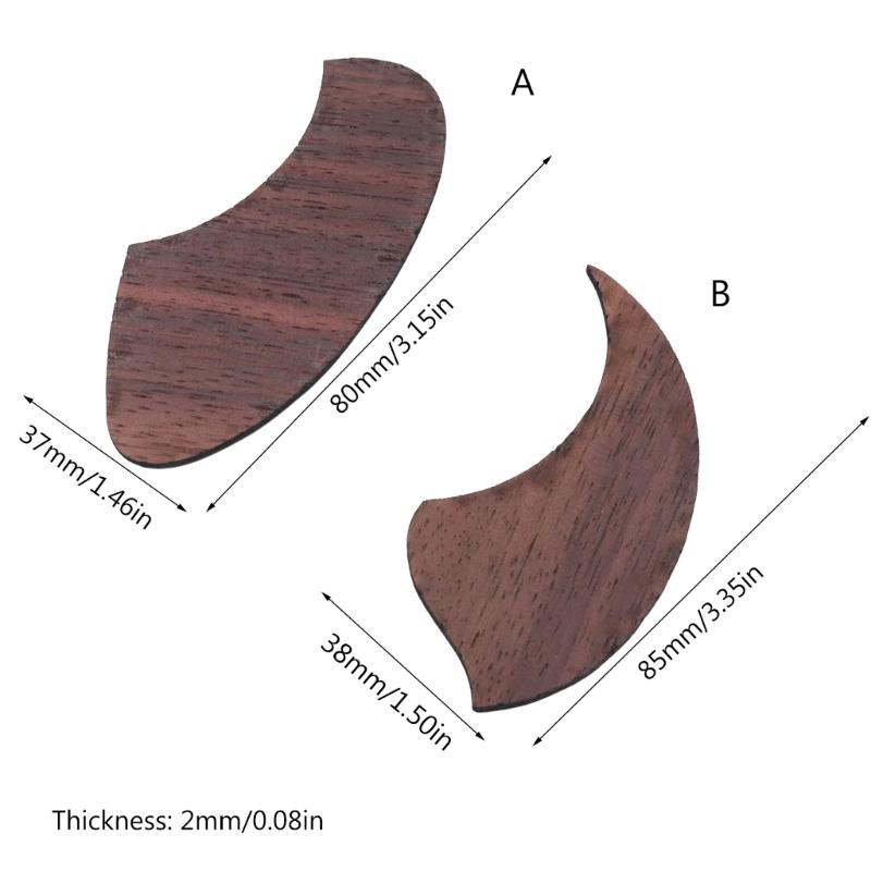 Anti-scratch Ukulele Pickguard Teardrop Shape Pick Guard Rosewood Shield Portable Ukulele Accessories for Ukulele Player