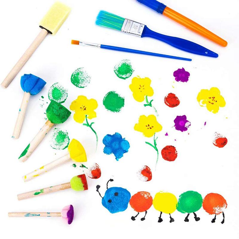 Painting Sponge Roller Brush Kits Children Drawing Toys Graffiti DIY Tool Early Education Toy Parent-child Interaction Toy TMZ