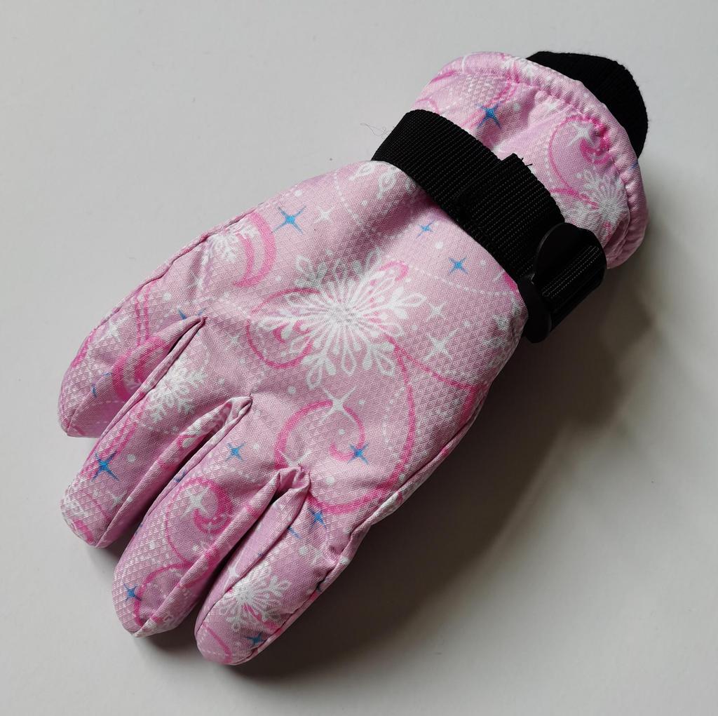 Children's Printed Electric Bike Gloves: Warm, Waterproof, Windproof Ski & Outdoor Cycling Gloves