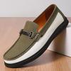 Elegant Suede Leather Men's Loafers Comfortable Casual Leather Shoes for Man Handmade Male Slip-on Flats Mocasines Driving Shoes