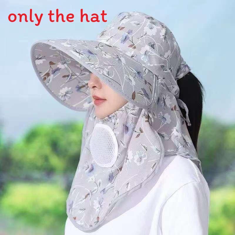 Summer Sun Protection Cap With Wide Brim And Breathable Cotton Fabric For Outdoor Activities