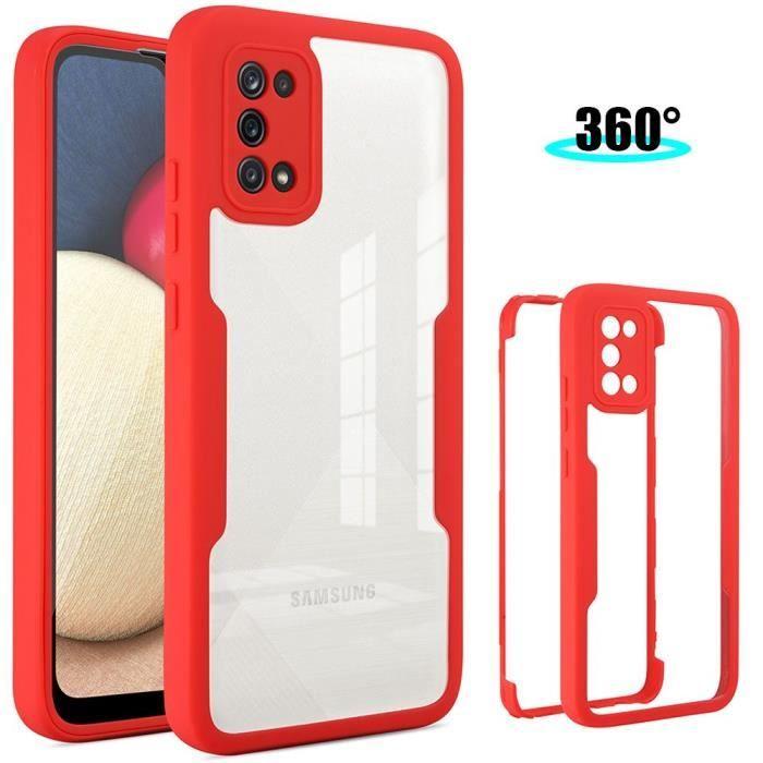 Coque - Samsung - A02S - Rouge - Protection 360° - Anti-Rayure - Antichoc