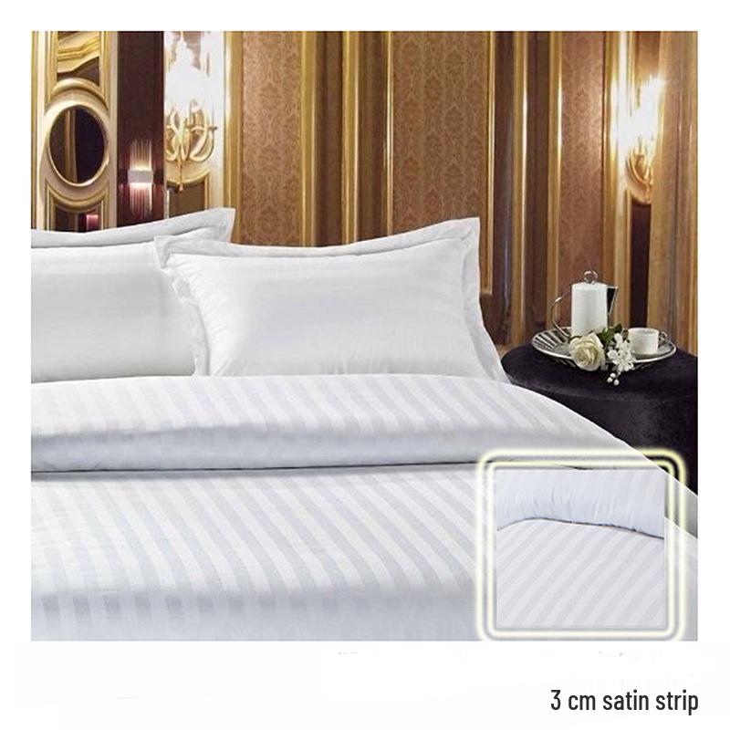 

Пятнистый отель Сатин Страйп 100% хлопок 4 предмета постельного белья: Пододеяльник, Простыня, Наволочка - Роскошное Постельное Белье Гостиничного Качества 1m Bed Special Three-Piece Set