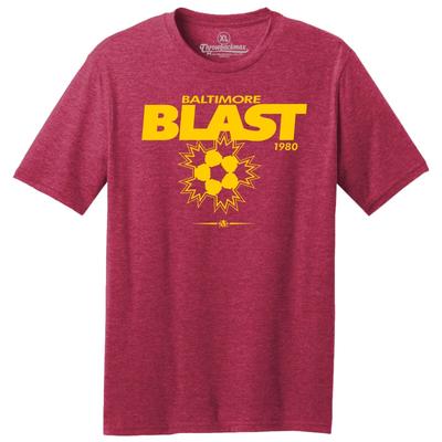 Men's and Women's T-shirts Baltimore Blast 1980 Logo MISL Soccer TRI-BLEND Tee Shirt