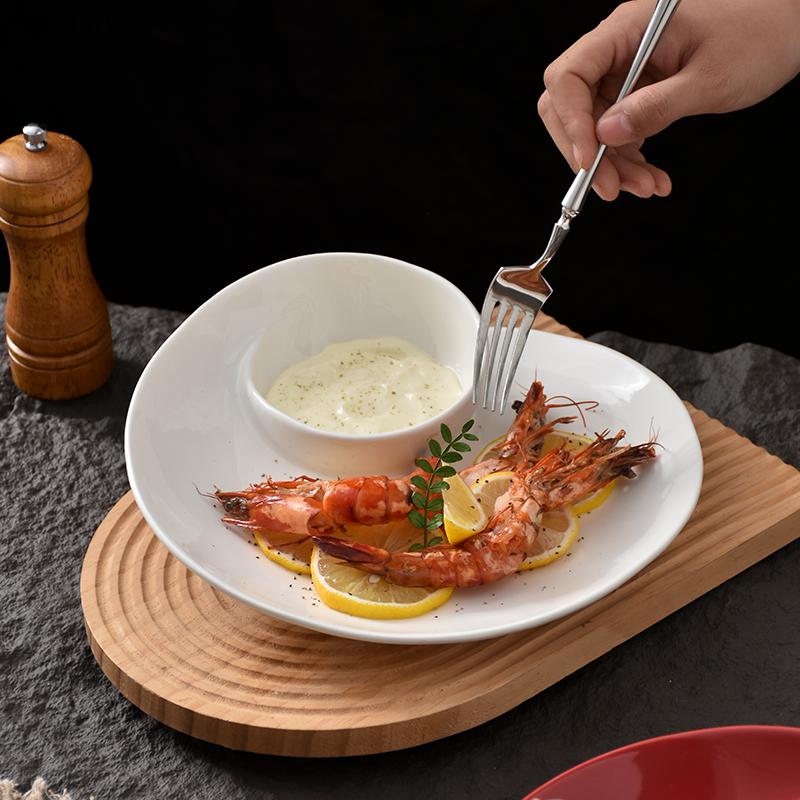 Ceramic Dumpling Plate Dining Plates Seasoning Dish Sashimi Plate Sushi Plates Fruit Dish Salad Bowl Dessert Bowl Snack Tray