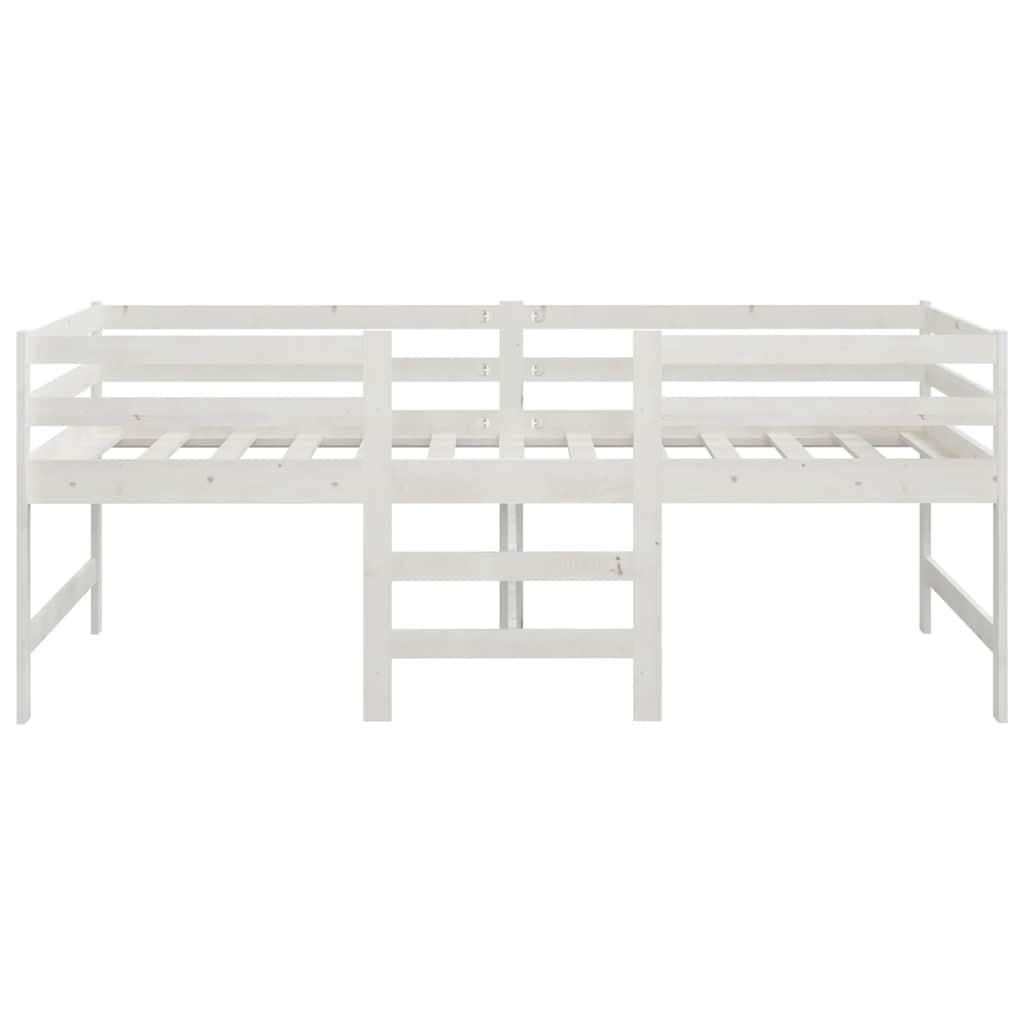 Solid Wood Bed without Mattress White 90x200 cm Pine Wood