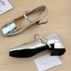 2025 Spring New Women Mary Jane Shoes Fashion Square Toe Shallow Slip On Ladies Flat Shoes Soft Sole Outdoor Dress