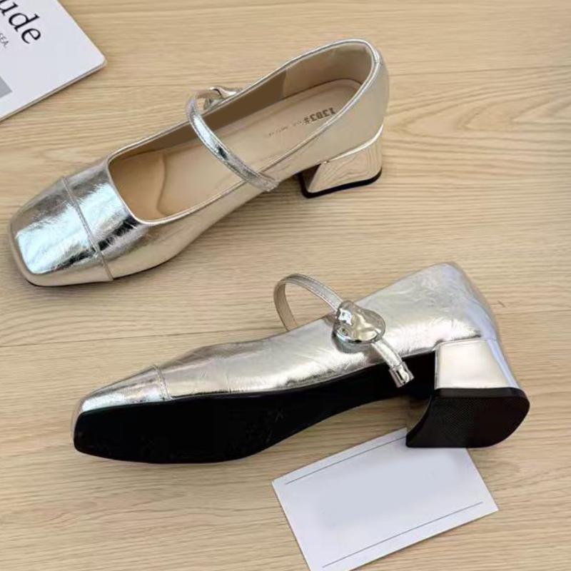 2025 Spring New Women Mary Jane Shoes Fashion Square Toe Shallow Slip On Ladies Flat Shoes Soft Sole Outdoor Dress