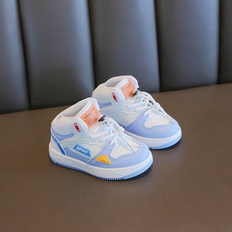 

Детская спортивная обувь для весны и осени, повседневные кеды для мальчиков и девочек, высокие баскетбольные кроссовки для бега для детей 27 синий