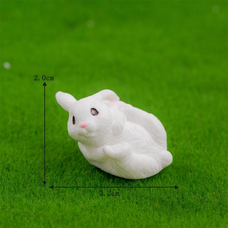 Cute Cartoon Rabbit Resin Ornaments Home Decoration Kawaii Animal Bunny Room Desk Decoration Miniature Figurine Gift Crafts