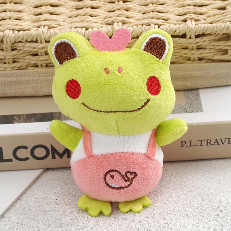 Entzückendes Plüschfrosch Spielzeug Rucksack Schlüsselanhänger Niedlich 12cm Tier Cartoon Zubehör