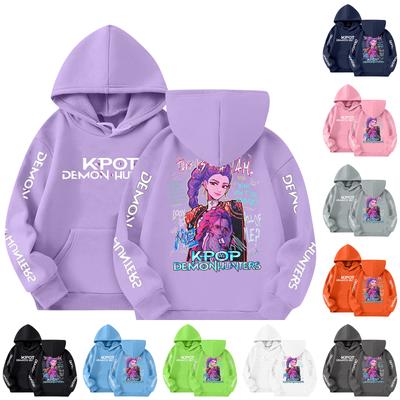 Moda Infantil Jersey Ligero de Manga Larga con Bolsillos Sudadera con Capucha Estampada
