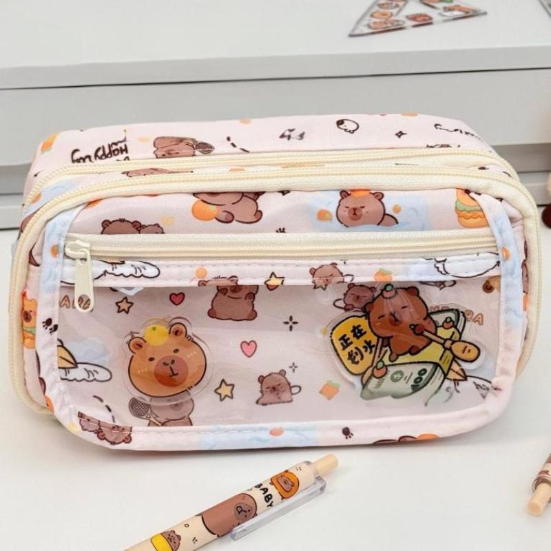 Cute Cartoon Pencil Case For Student Cartoon Anime Creative Pencil Bag High Capacity Stationery Storage Bag Cosmetic Bag