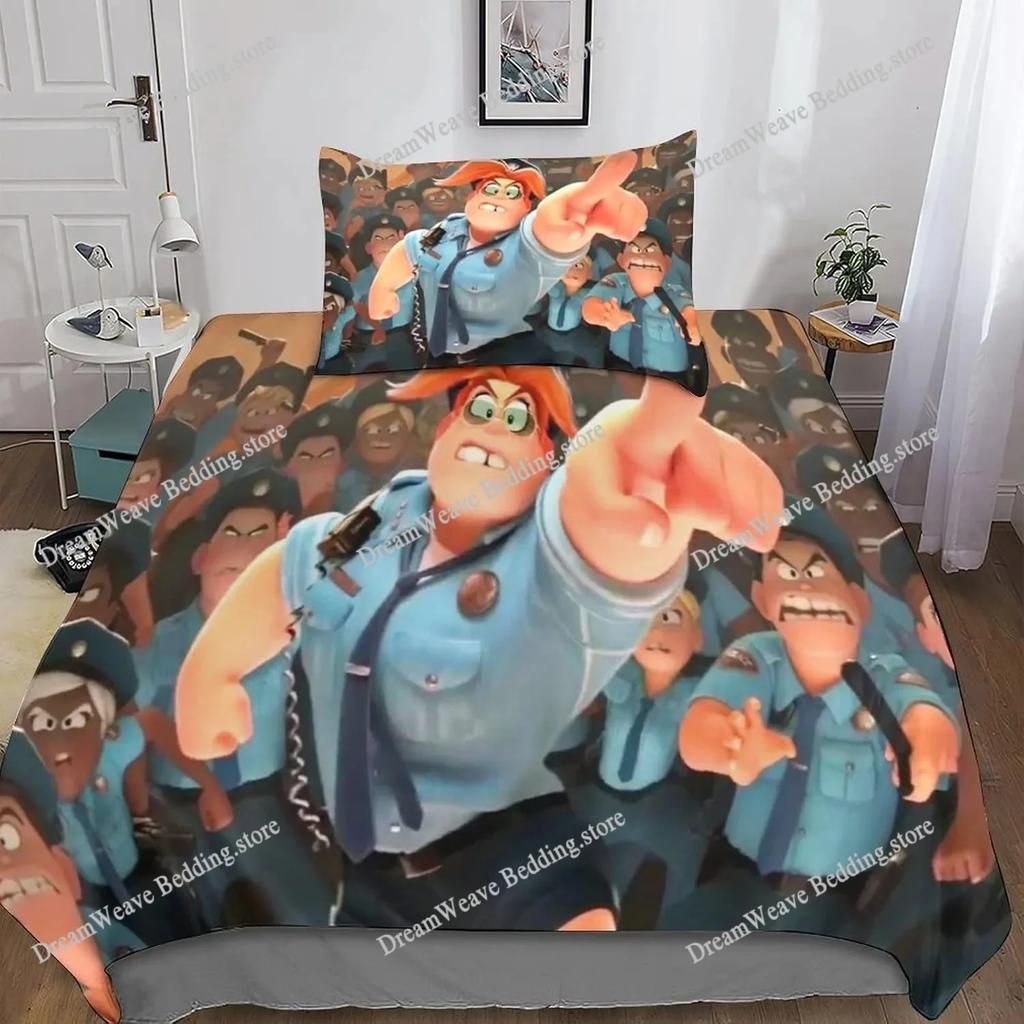 Set de Lenjerie de Pat The Bad Guys Set Exquisit de Articole pentru Pat Huse de Plapumă cu Animale de Desene Animate Set Pături de Pat Set de Lenjerie de Pat Cadouri de Ziua de Naștere