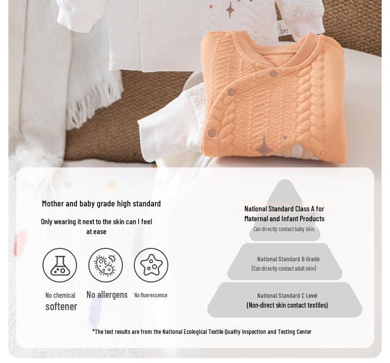 Baby High-Waist Warm Two-Piece Underwear Set for Boys & Girls - Autumn/Winter Style