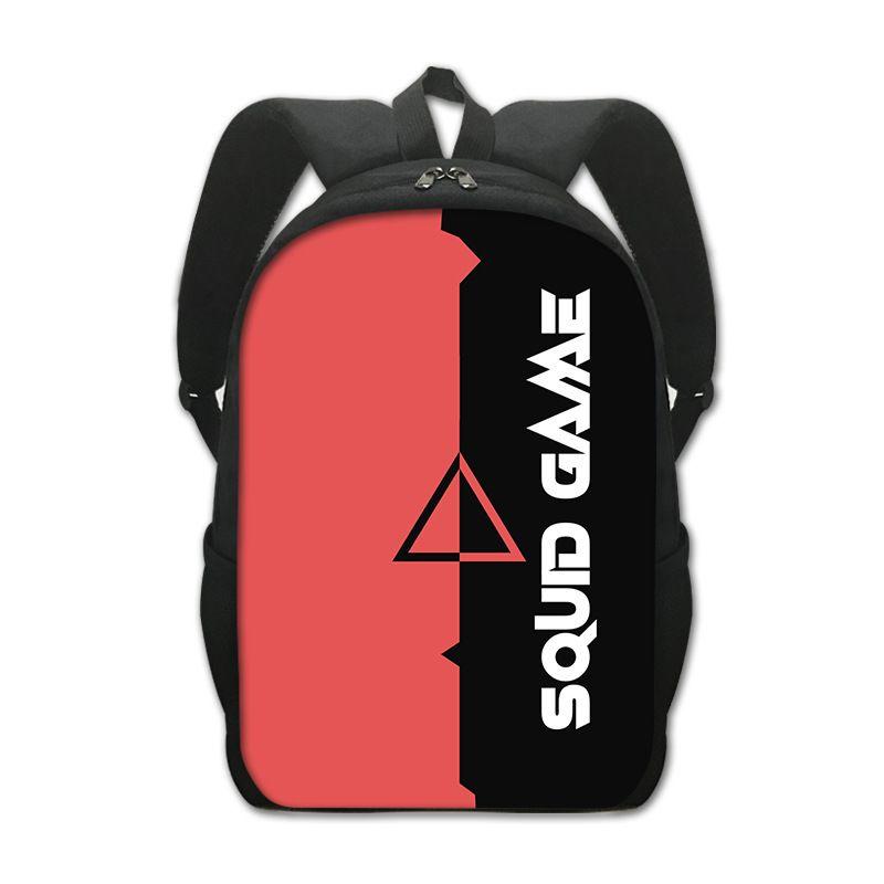 Squid Game Backpack Cartoon Schoolbag For Kids With Adjustable Shoulder Straps
