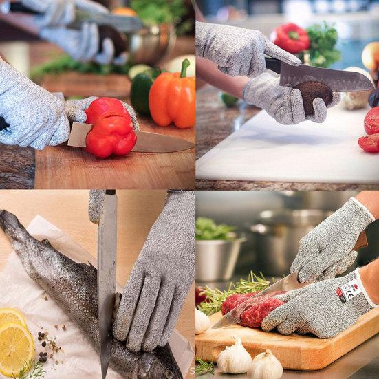 1 Pair Cut Proof Stab Resistant Stainless Steel Wire Metal Mesh Safety Gloves